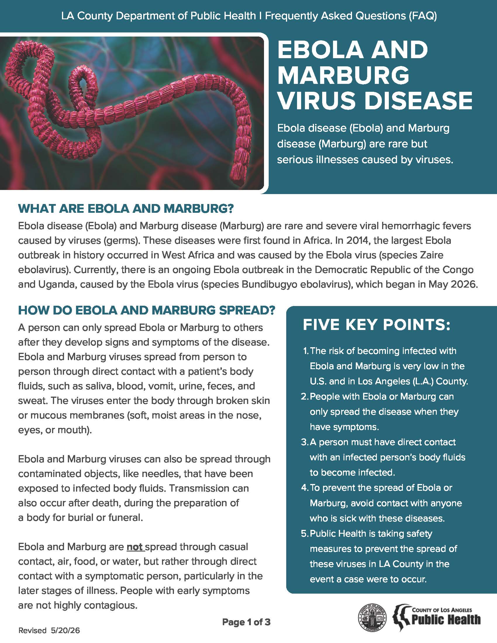 Ebola Frequently Asked Questions (FAQ)