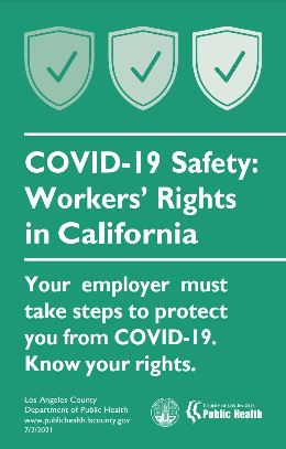 COVID 19 Safety: Workers' Rights In California