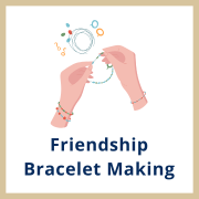 hands making a bracelet