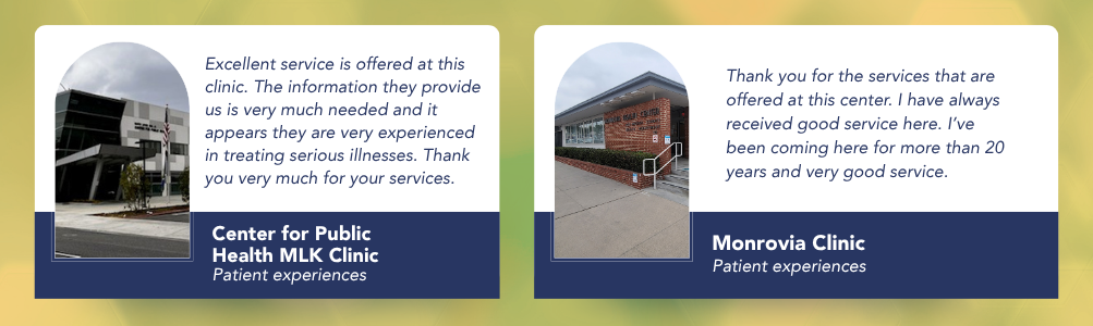 Center for Public Health MLK & Monrovia Clinic Patient Experiences