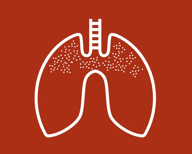 icon of lung with disease