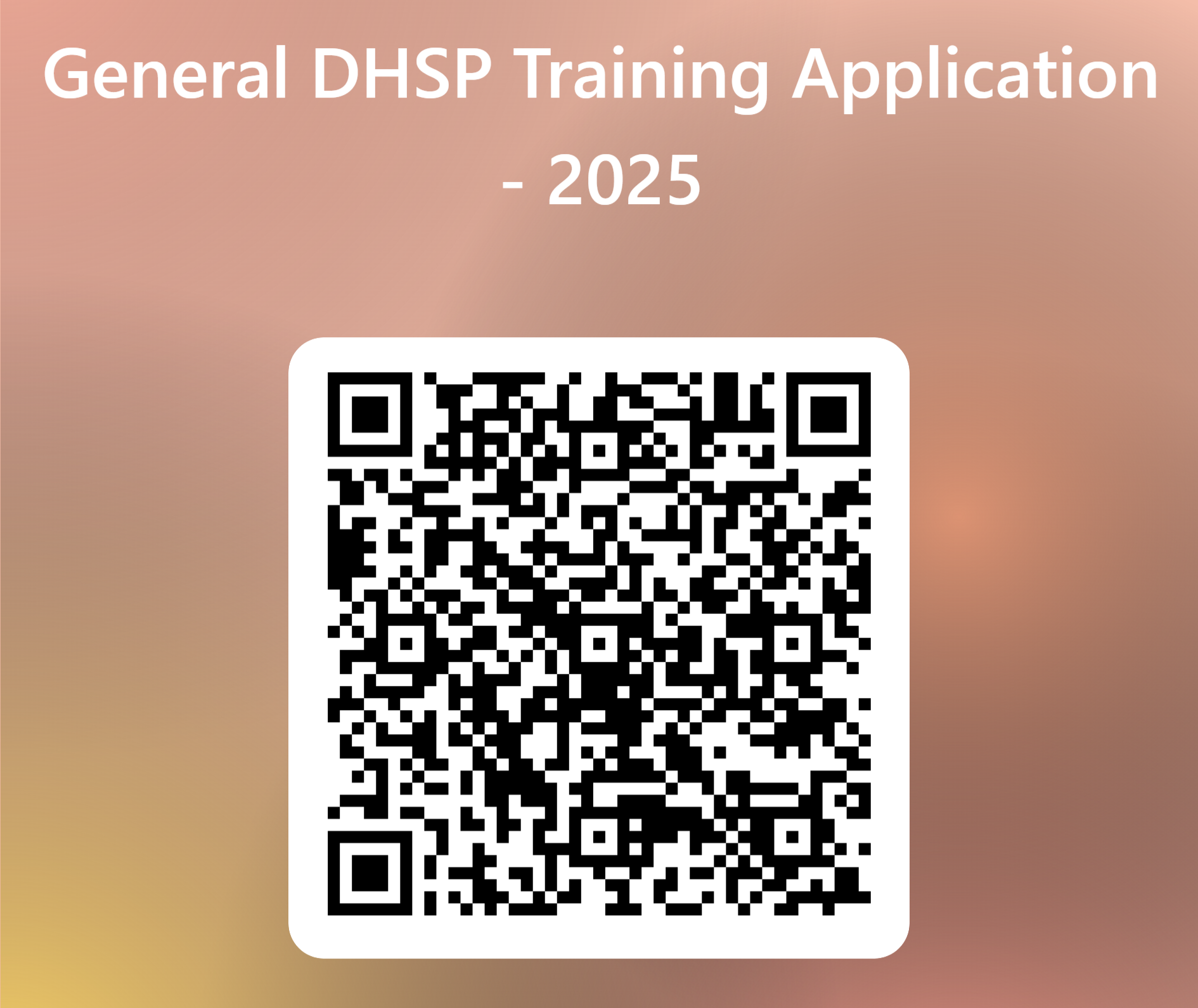 QR Code for General Training Registration