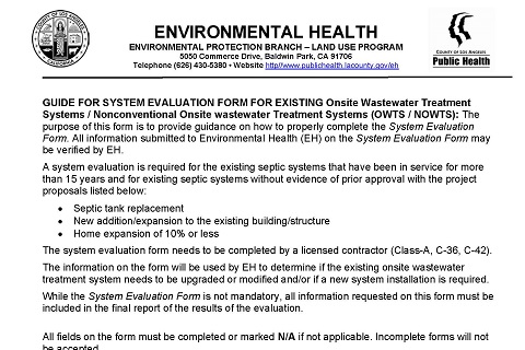 Guide for Completing a System Evaluation Form image