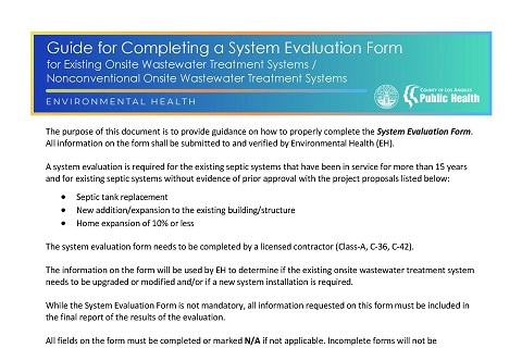 Guide for Completing a System Evaluation Form image