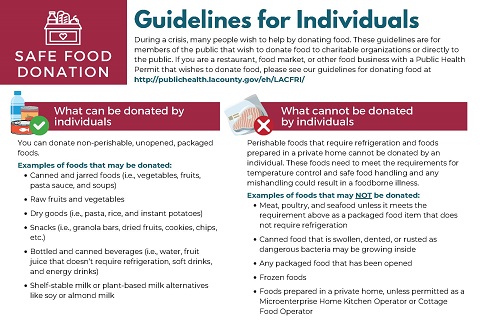 Safe Food Donation flyer