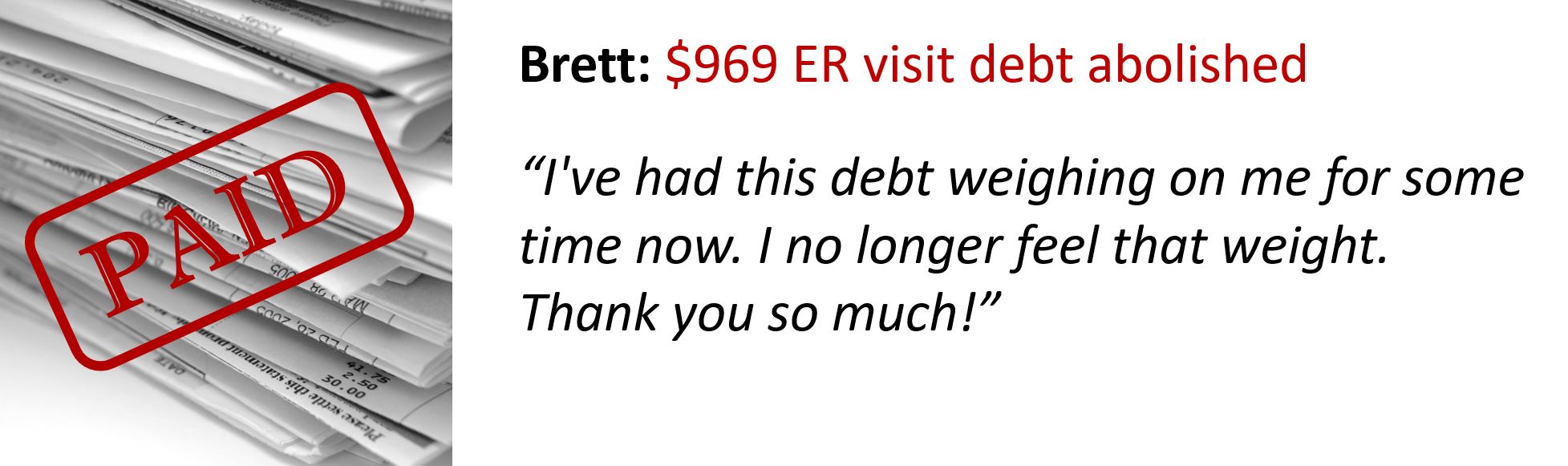 Brett, LA County resident Medical debt