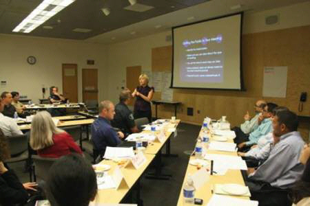 Facilitation expert, Jennifer Lilley, trains City staff to develop skills needed to conduct effective community meetings.