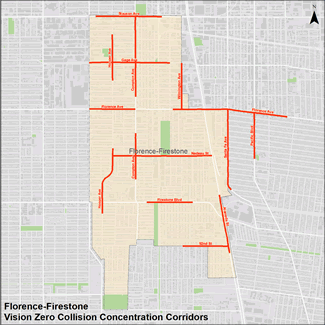 Florence-Firestone Vision Zero map