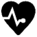 icono en forma de corazón que muestra el indicador de ritmo cardíaco